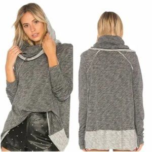 Free People FP Beach Cowl Neck Cocoon Pullover Size‎ XS/S Top Long Sleeve Gray